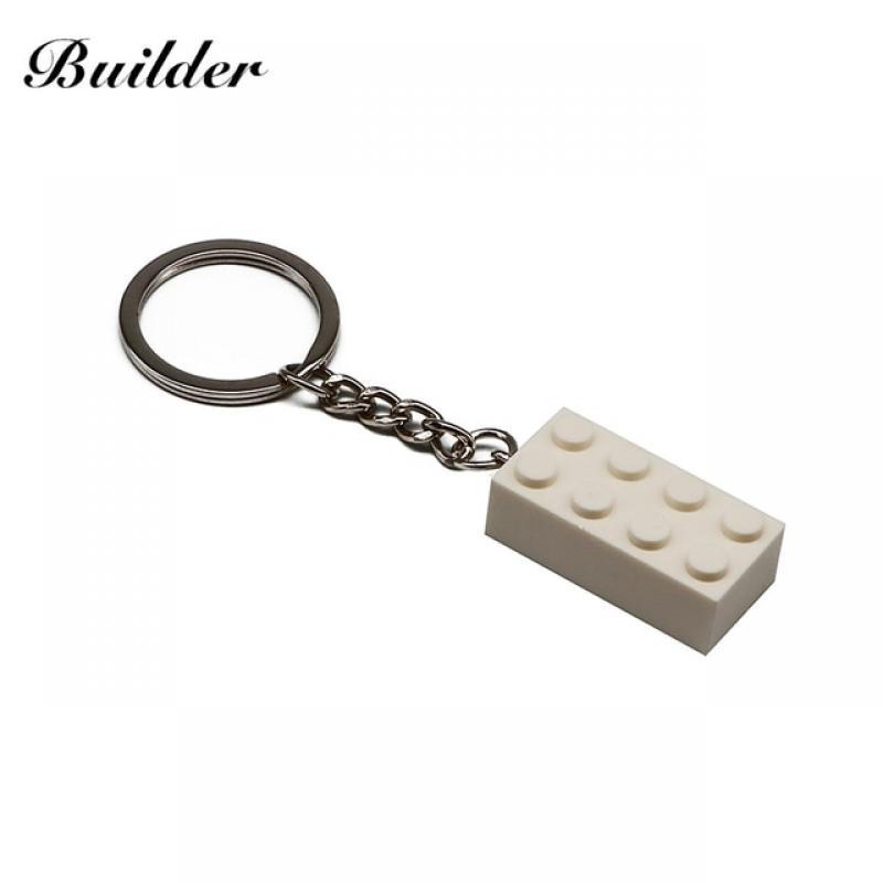 Little Builder Building Blocks Keychain Hanging Ring Bricks 2x4 DIY Accessories Creative Model Kits Set Toys for Children 3001