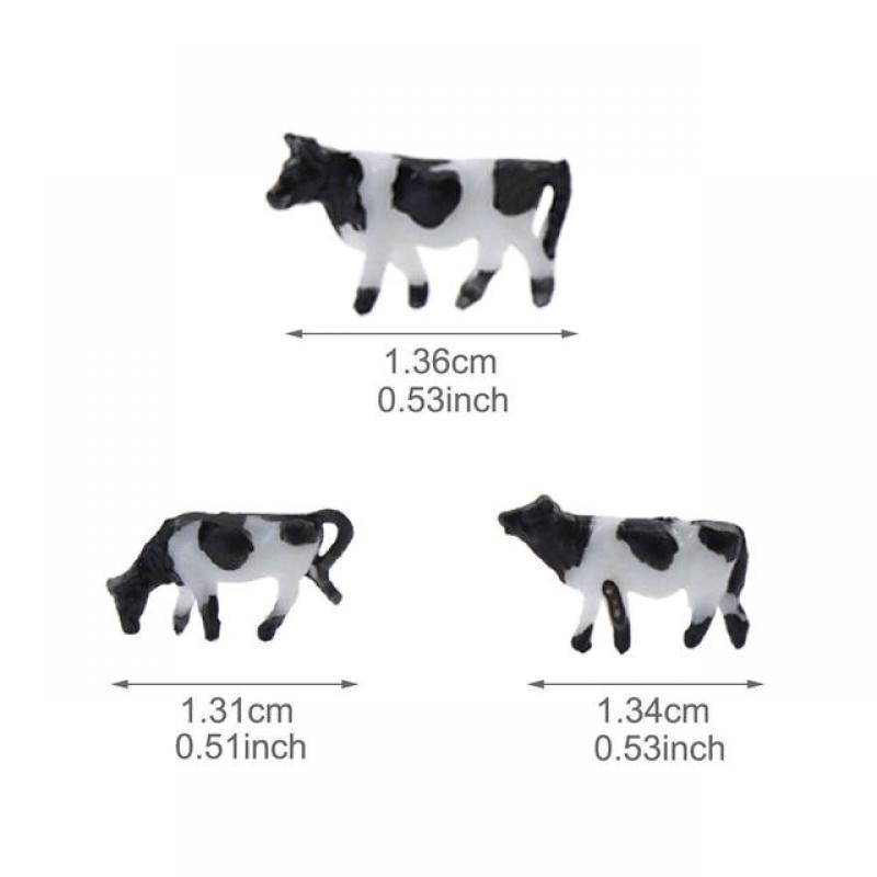 HO and N Scale Model Cows Miniature Farm Animal Model Cow For Model Railway Layout Different Different Postures
