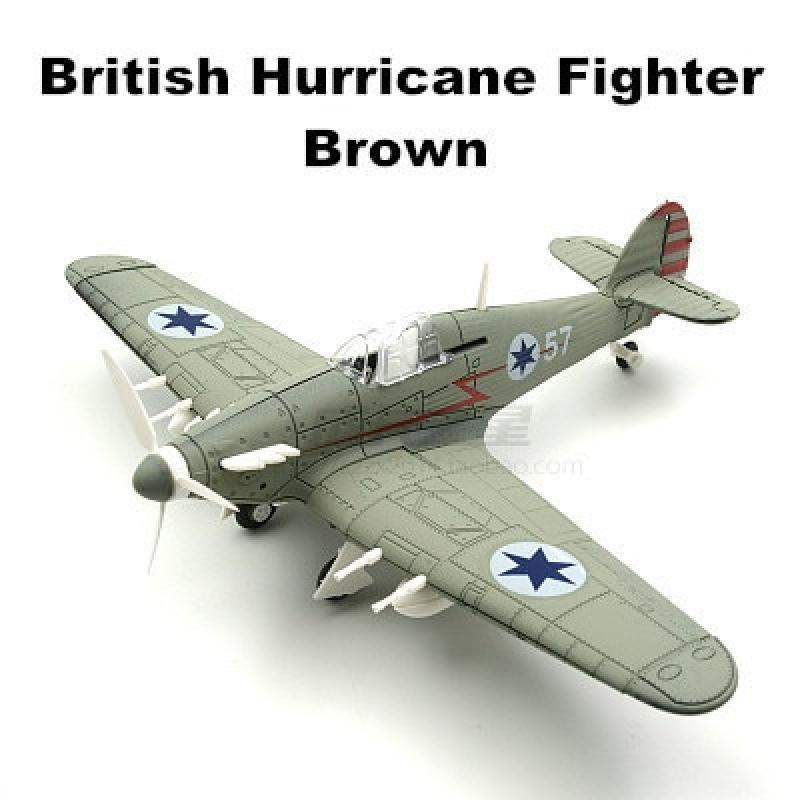 22cm 4D Diy Toys Fighter Assemble Blocks Building Model Airplane Military Model Arms WW2 Germany BF109 UK Hurricane Fighter