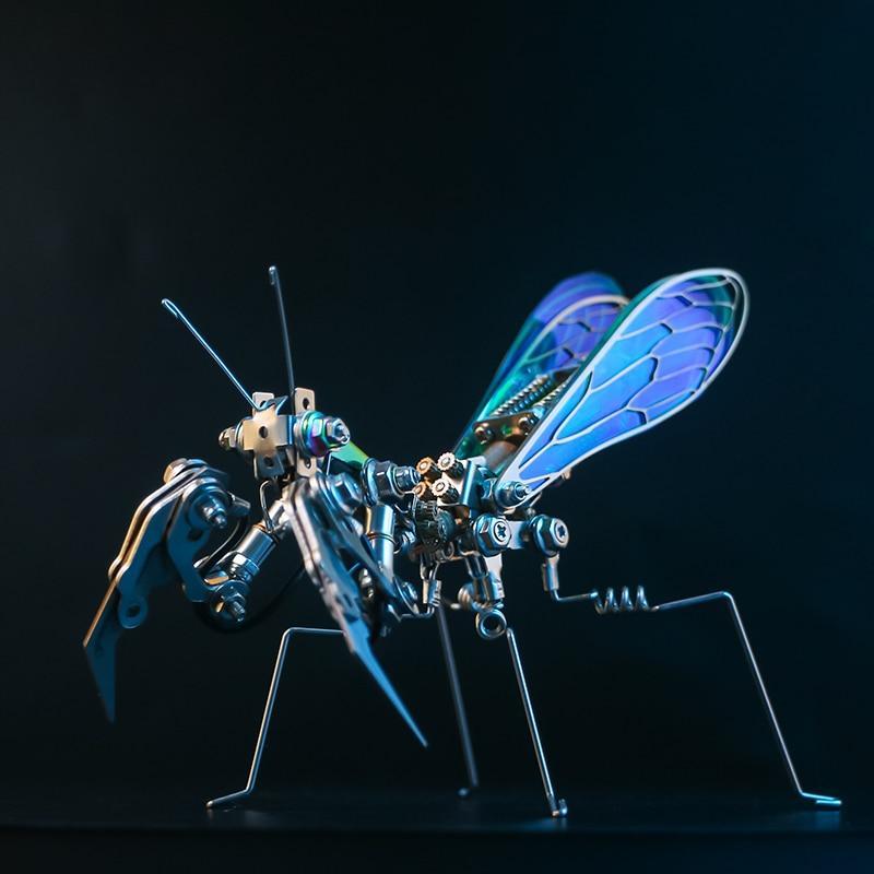 Mechanical Insect Mantis Model Metal DIY Building Blocks Tide Play Handmade Assembled Puzzle toys Ornaments Festival Gift