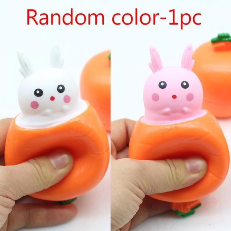 Carrot Rabbit Cup Squeeze Toys Cute Cartoon Stress Relief Toys Children Kids Antistress Sensory Fidget Toy Pinching Toy Gifts