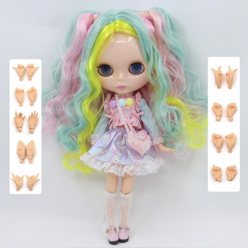 ICY DBS Blyth Doll 1/6 Joint Body Specials 30cm super black skin colorful hair BJD toys fashion gifts