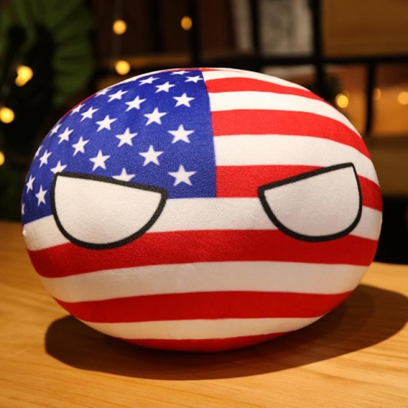 10/30/40cm Country Ball Toy Plush Pendant Polandball Plush Doll Countryball USSR USA FRANCE RUSSIA UK JAPAN GERMANY ITALY Decor