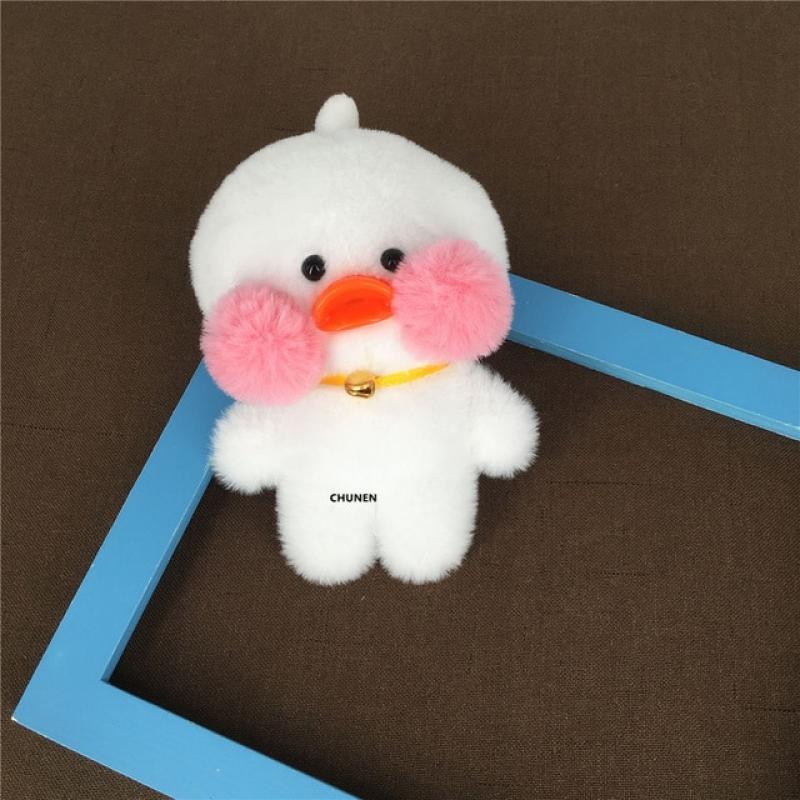 Fluffy Duck Toy 3Colors , PP Cotton Stuffed 11CM Approx. Keychain Duck