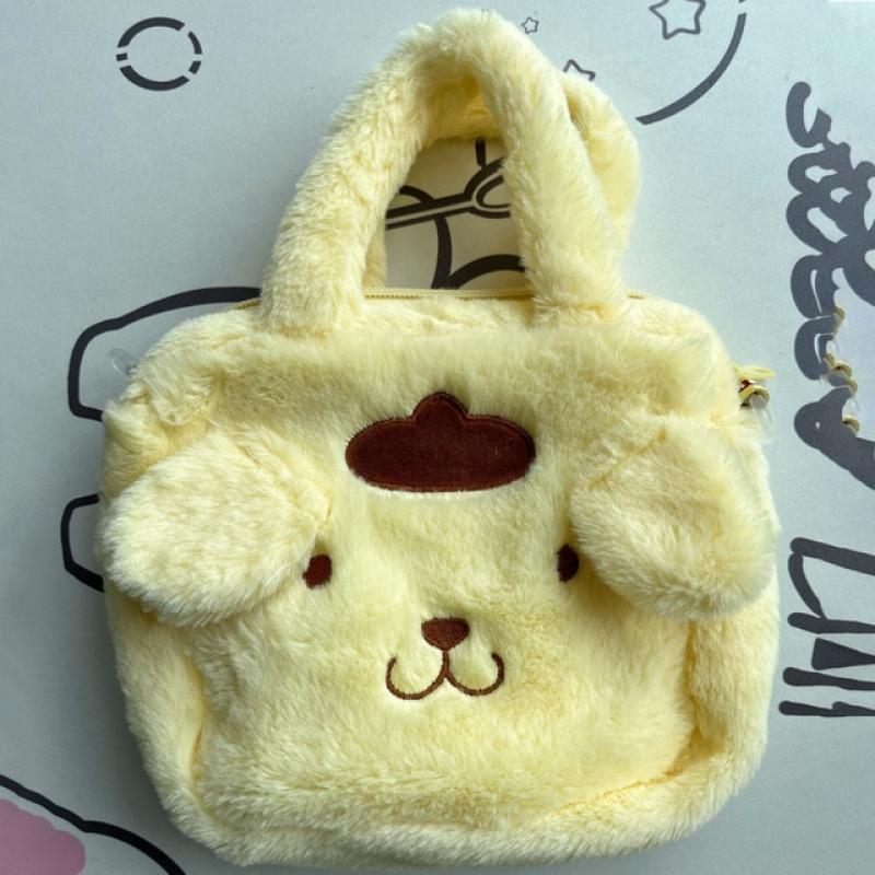 Sanrio Bag Kawaii Plush Cinnamoroll Melody Kuromi Soft Stuff Handbag Shoulder Bag Anime Stuffed Backpack Girls Children Gifts