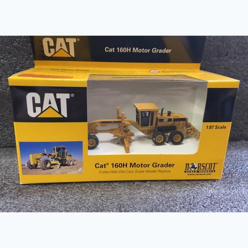 Boys Toys Construction Vehicles for 1:87 Scale Cat 163H Motor Grader Alloy Engineering Vehicle Simulation Model Fan Gift Hobby