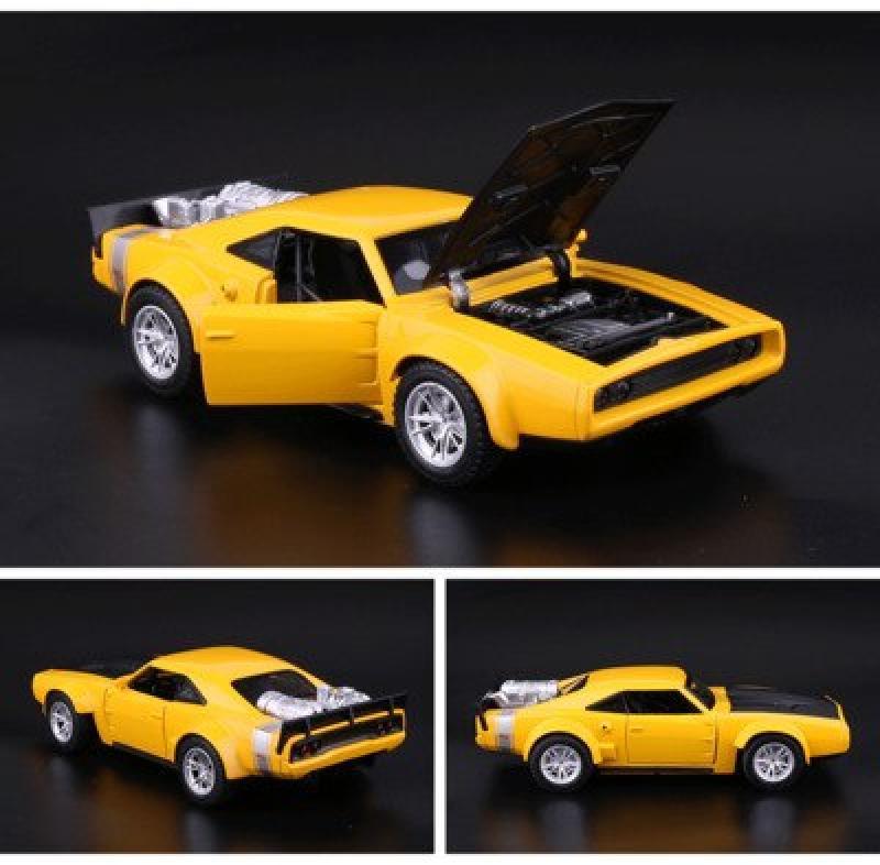 1:32 Charger Alloy Sports Car Model Diecast Toy Vehicles Metal Muscle Car Model Simulation Sound and Light Boy Kid Birthday Gift