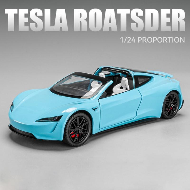 1:24 Tesla Roadster Sport Car Alloy Car Model Diecasts & Toy Vehicles Toy Cars Kid Toys For Children Christmas Gifts Boy Toy