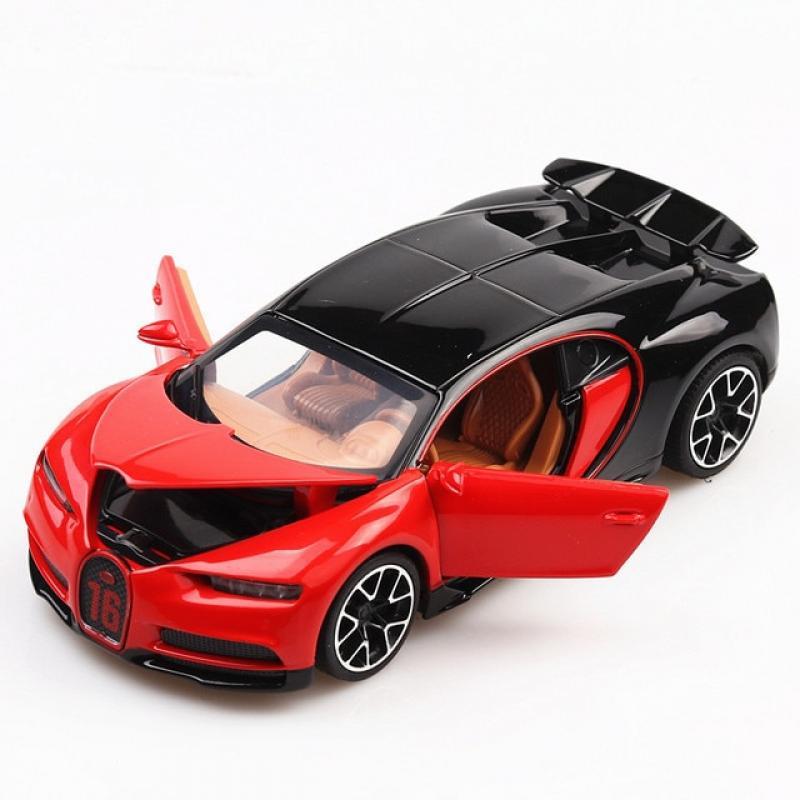 1:32 Bugatti Chiron Alloy Sport Car Model Diecasts & Toy Metal Super Vehicles Model Simulation Sound Light Collection For Kids
