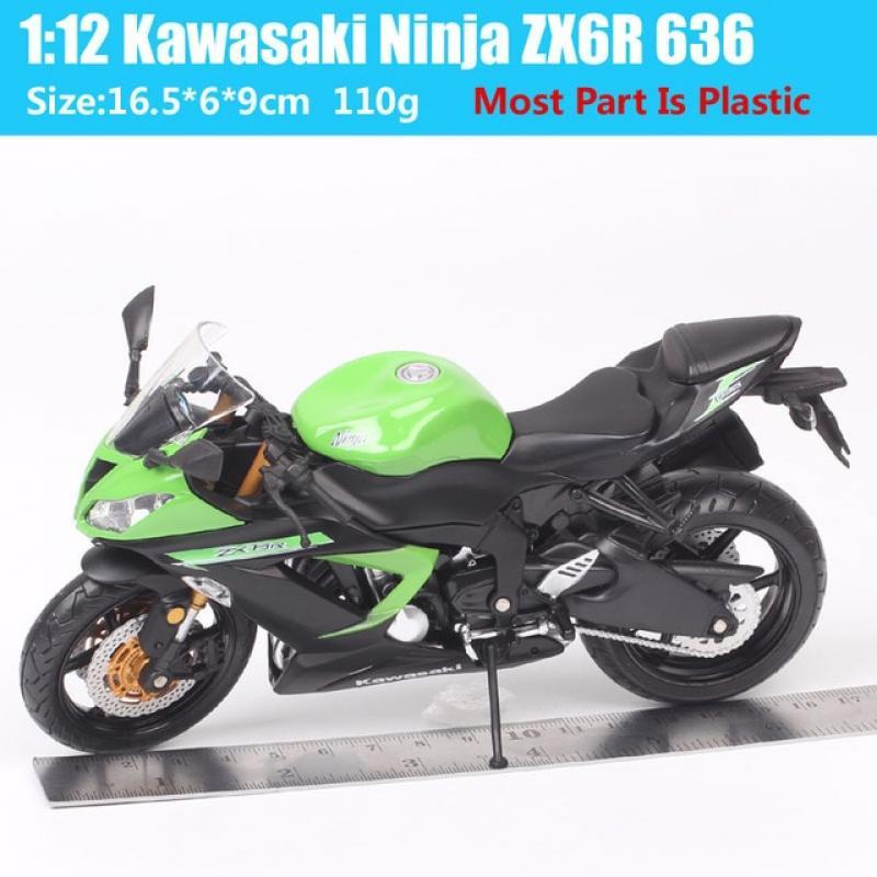 Green 1:12 Scale Automaxx Kawasaki Ninja ZX6R ZX-6R 636 Sport Bike Diecasts & Toy Vehicles Motorcycle Racing Model Replicas Kids