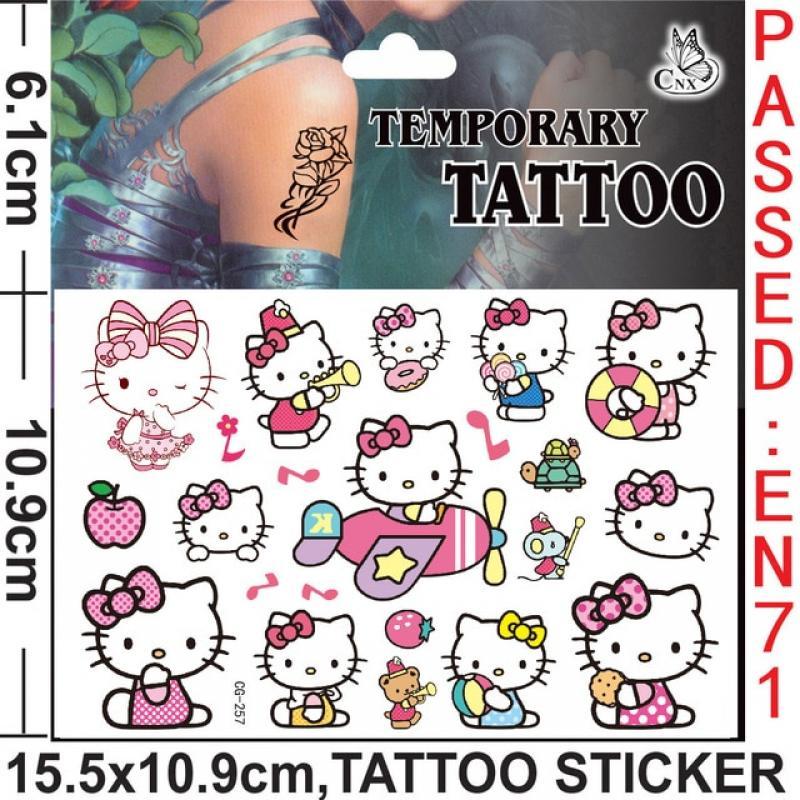 Children's Cartoon Sanrio Melody Kuromi KT Cat Tattoo Stickers Transfer Stickers DIY Cute Toy Game Anime Stickers Kawaii Gift