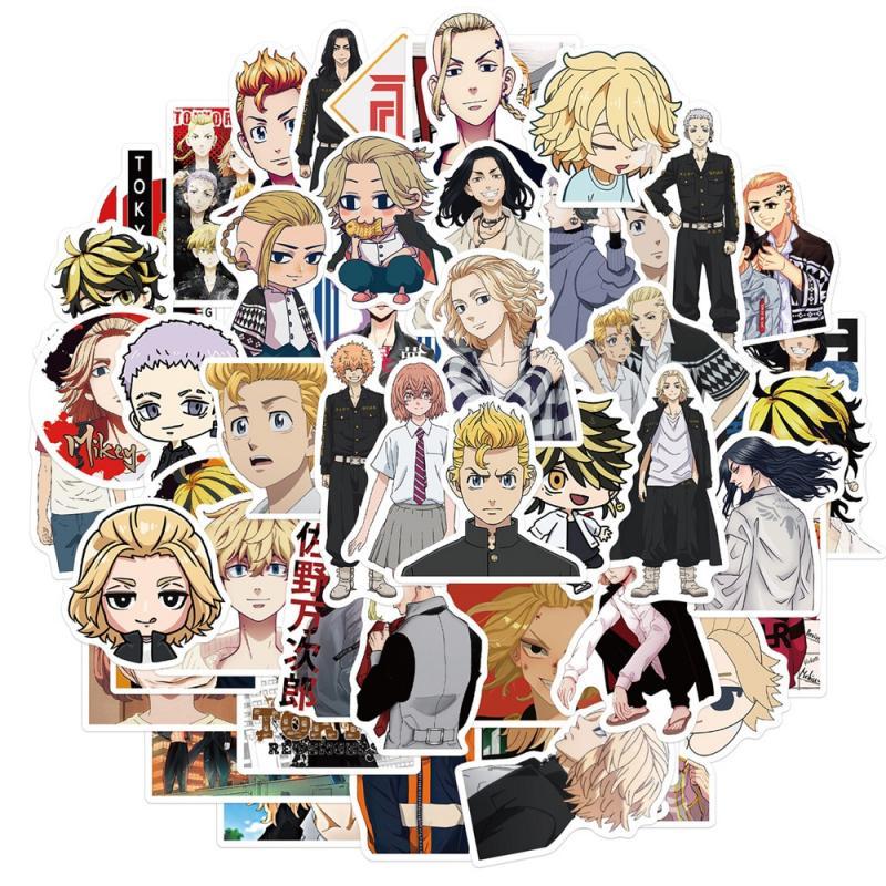 10/30/50PCS  Anime Tokyo Avengers Graffiti Personality Trend Guitar Decoration Sticker Water Cup Suitcase  Sticker  Wholesale