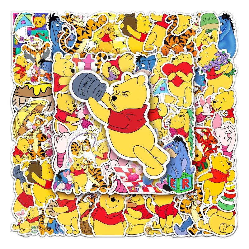 10/30/50Pcs/Set  Anime Disney Winnie the Pooh Stickers For Kids Cute Stickers Luggage Notebook Scrapbooking Sticker Kids Toys