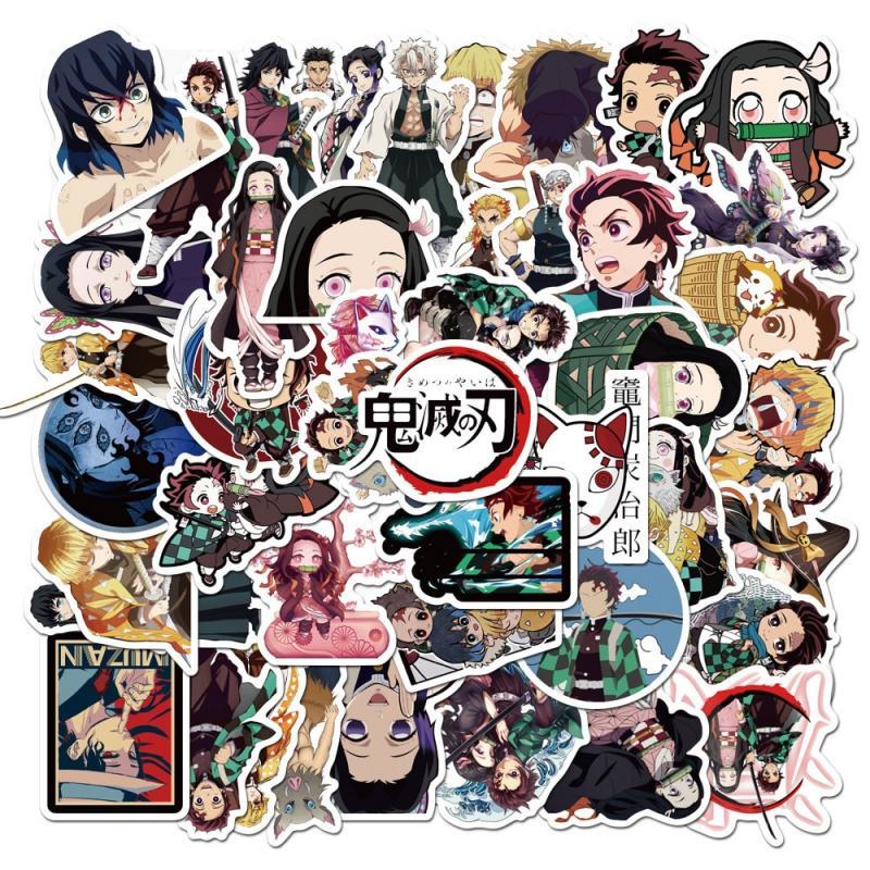 10/30/50/100 Japanese Anime Ghost Slayer Graffiti Stickers Luggage Laptop Guitar Waterproof Stickers