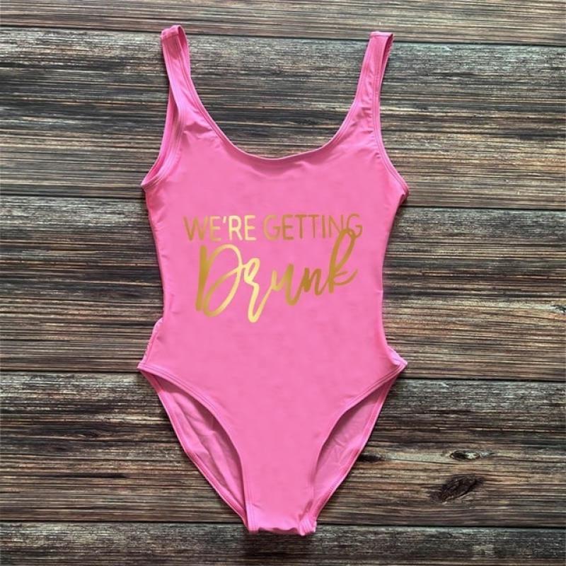 I'M GETTING MARRIED Swimwear Women Bachelorette Party One-Piece Swimsuit Woman 2023 Summer Bathing Suit Sexy Beach wear Bodysuit