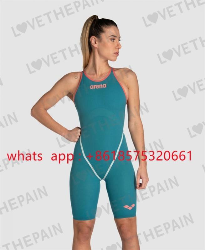 Open-back Tech Suit For Girl's Swimwear Racing Suit Triathlon Sport Swimwear Knee-length Pro learn Swimsuit Bodysuit New Bikini