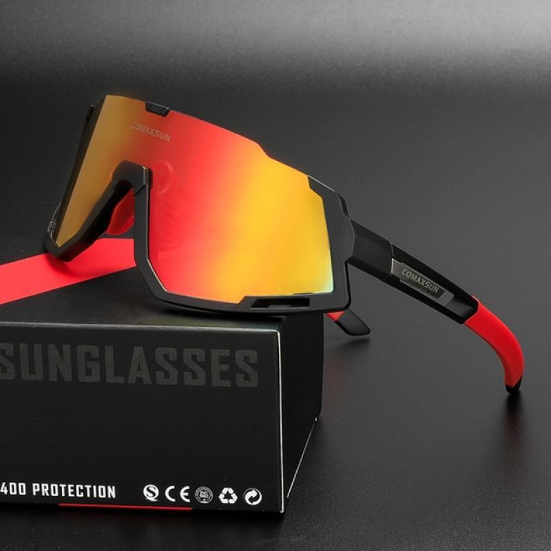 Comaxsun Polarized 3 Lens Cycling Glasses Road Bike Cycling Eyewear Cycling Sunglasses MTB Mountain Bicycle Cycling Goggles 822