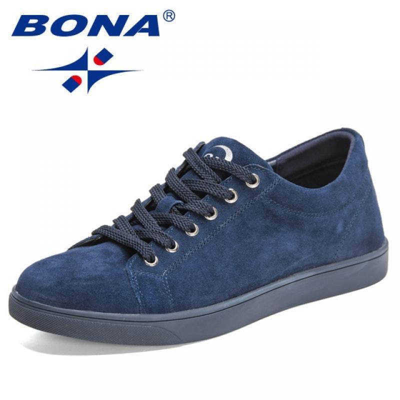BONA 2022 New Designers Classics Casual Shoes Men Suede Breathable Outdoor Light Sneakers Man Skateborading Footwear Mansculino
