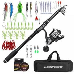 YOUZI Fishing Rod Kit Carbon Fiber Fishing Gear With Fishing Reel Line Lure Hook Carry Bag For Travel Saltwater Freshwater