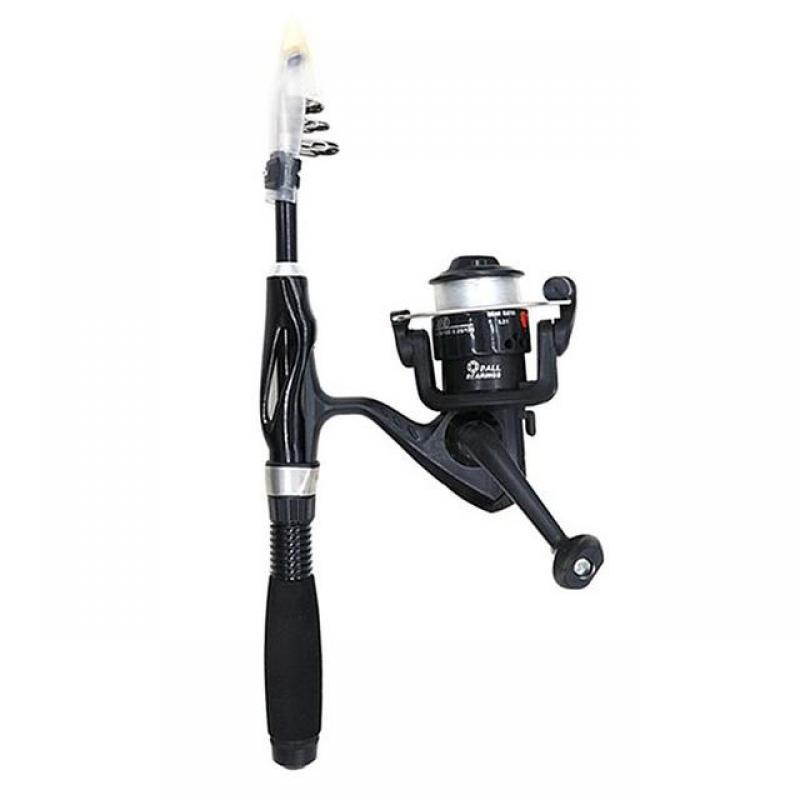 Mini Telescopic Fishing Pole With Reel Bait Box Portable Fishing Rod Kit Small Sea Rod Shrimp Rod For Children