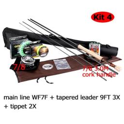 Goture Fly Fishing Rod Combo 2.7M Bluewater Fly Rod, CNC-machined Aluminum Fly Reel 5/6 7/8, Main/Backing Line Dry/Wet Flies