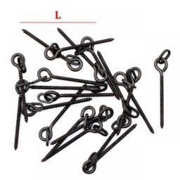 20pcs Bait Screws With Oval Rings For Carp Fishing Floating Popper Boilies Accessories Chod Fishing Hair Rig Connector Tackle