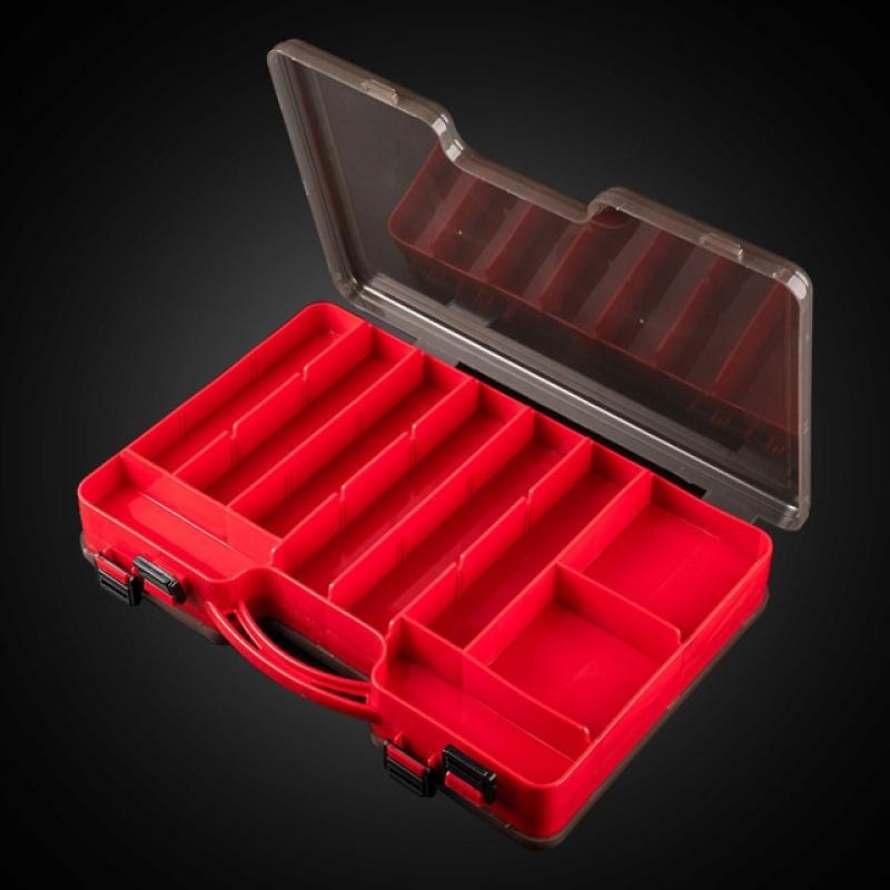 Baffle Fishing Tackle Boxes Double Layer Bait Container Portable Lure Storage Multi Compartments Big Gear Case Suitcase Tool Box