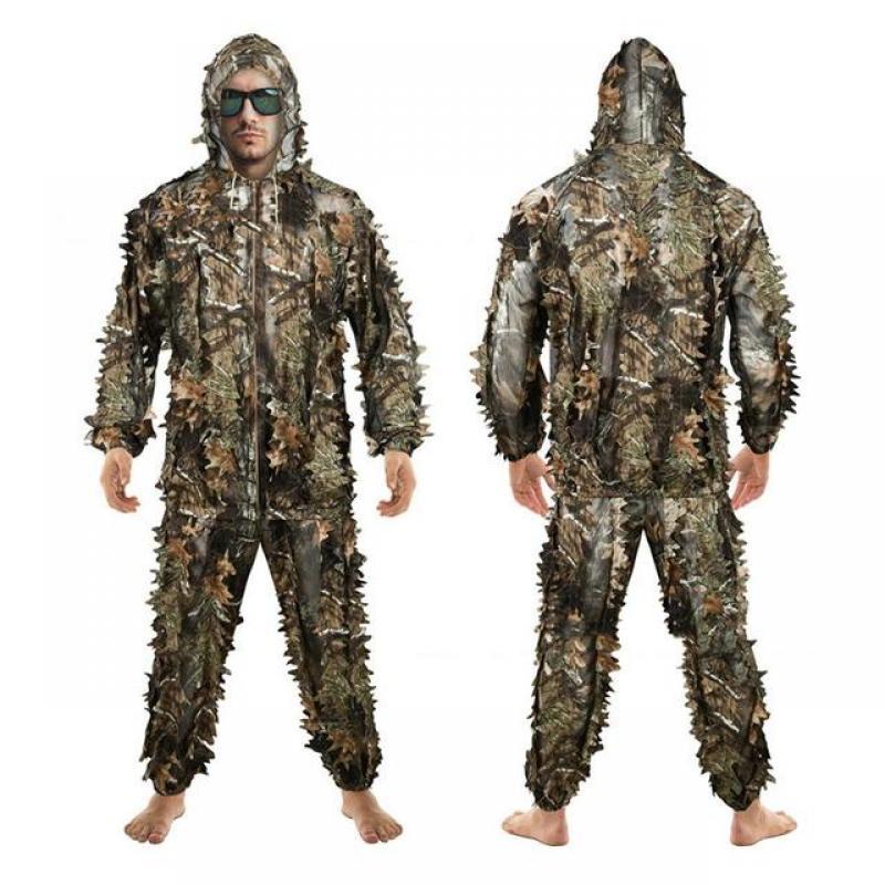 Sniper Camouflage Hunting Clothes Field Activities Clothes For Men With Fleece Lining Hiking Waterproof Windbreaker Softshell Fl