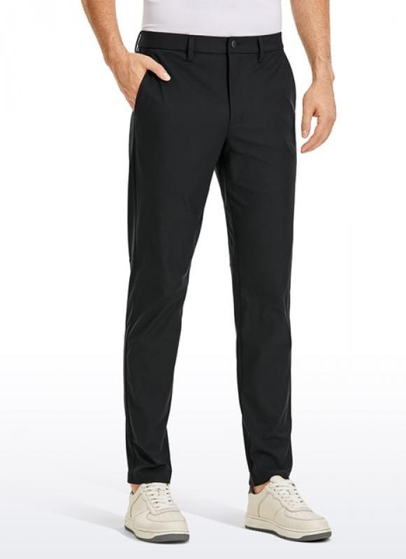CRZ YOGA Men's All-day Comfort Golf Pants - 32" Quick Dry Lightweight Work Casual Trousers with Pockets