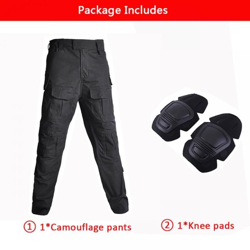 G3 Combat Pants with Pads Elastic Military Pant Tactical Gear Army Camo Outdoor Tactic Pants Airsoft Cargo Casual Work Trouser