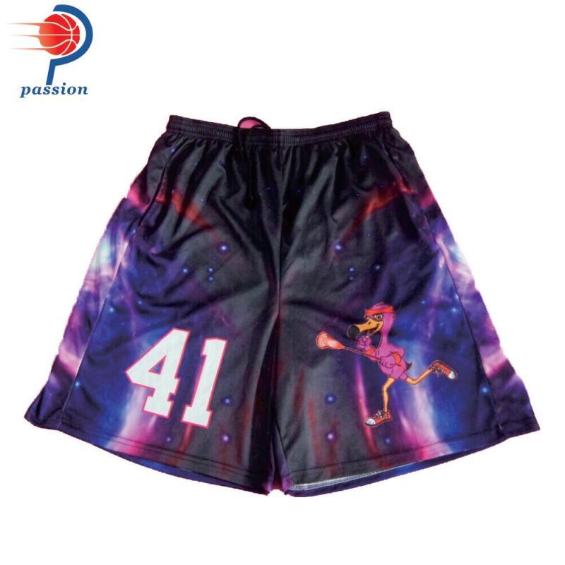 $22 Per Pair 100% polyester Cool Max Girl's  3D Galaxy Design Lacrosse Short With Pockets