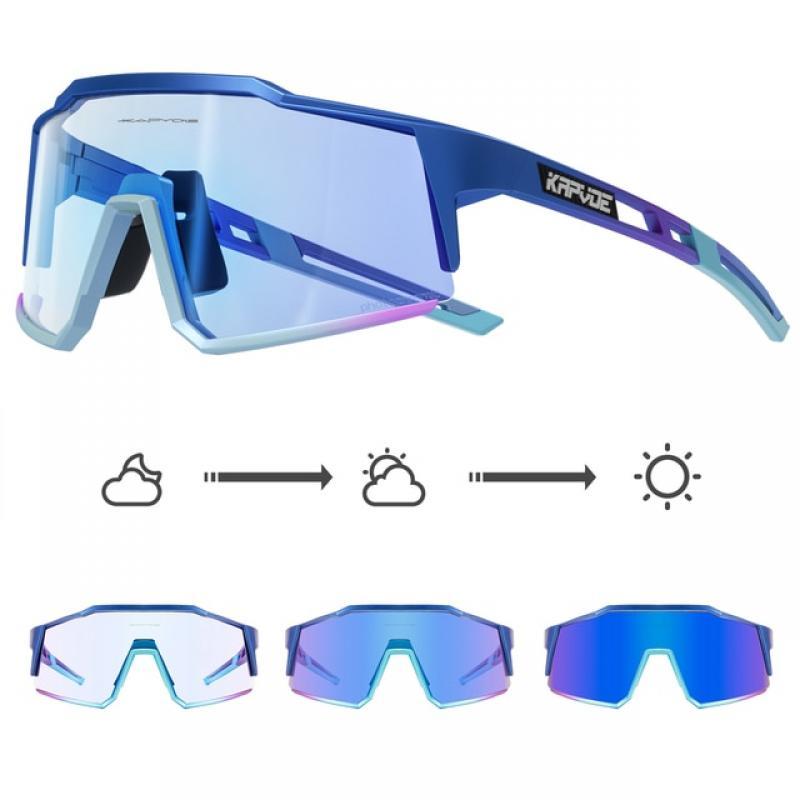 KAPVOE Red Photochromic Cycling Glasses Men MTB Cycling Sunglasses Women Road Bicycle Glasses UV400 Outdoor Bicycle Sunglasses