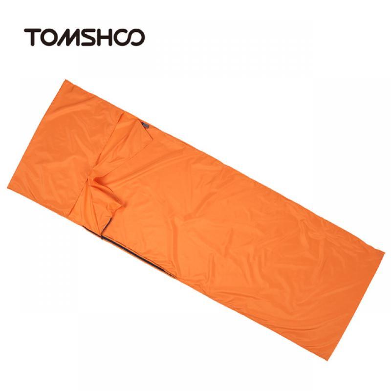 TOMSHOO 70*210CM Outdoor Travel Camping Hiking Sleeping Bag Liner w Pillowcase Portable Lightweight Business Trip Hotel