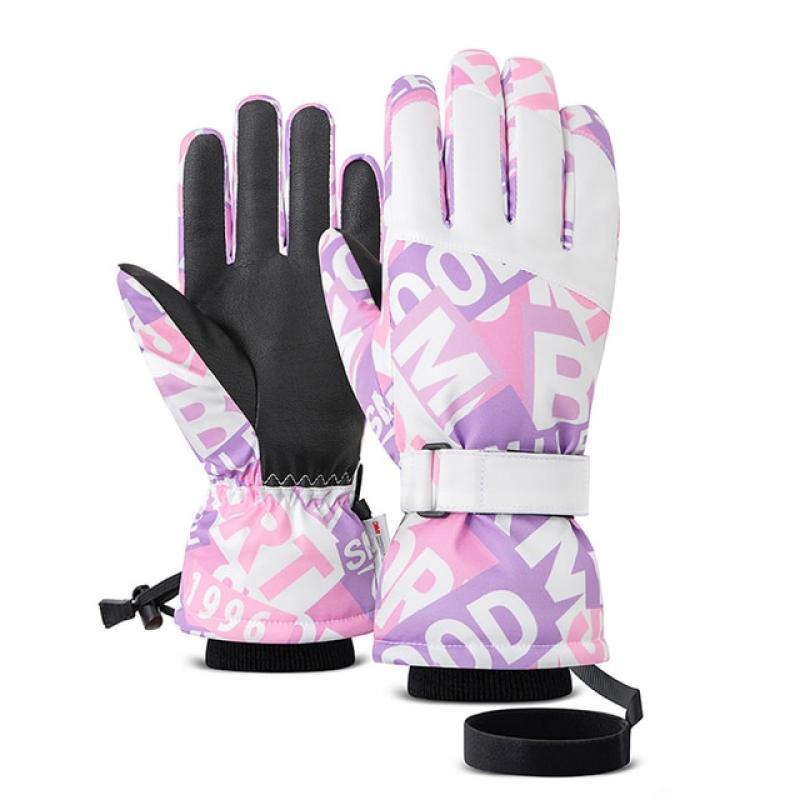 Men Women Ski Gloves Winter Warm Windproof Waterproof Touch-Screen Fleece Non-slip Snowboard Snowmobile Cycling Skiing Gloves