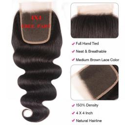 UNICE Hair Body Wave Bundles With 5X5 HD Lace Closure Human Hair Bundles With 4*4 Lace Closure 8-30