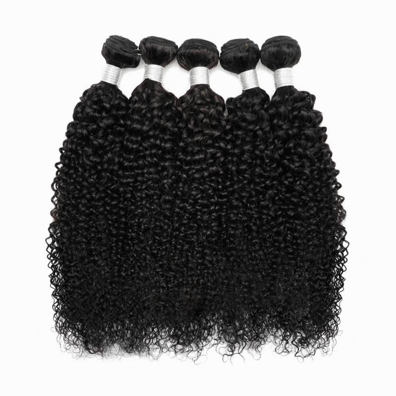 60Gram/bundle Jerry Curly Human Hair Bundles 12 to 22 Inch Remy Indian Hair Extensions Black Color Double Wefts Curly Hair