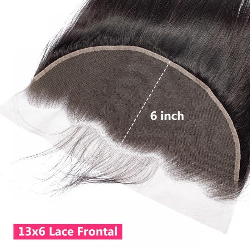 Gabrielle 13x6 13x4 Lace Frontal Brazilian Straight Human Hair HD Lace Frontals Only Pre plucked Natural Color Remy Hair