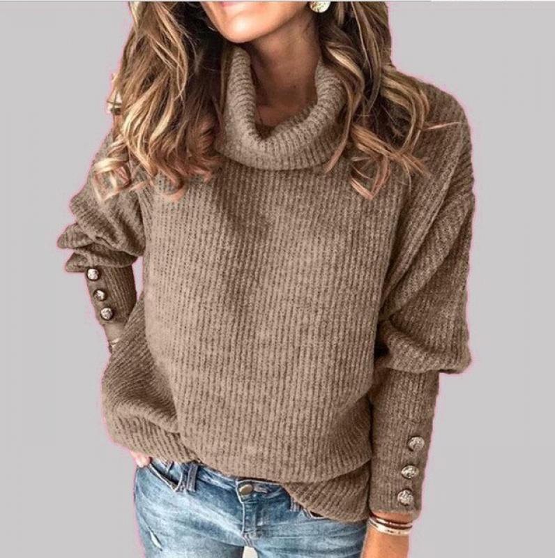 Plus Size S-5XL Oversized Sweater Women Pullover Long Sleeve Casual Tops Jumper Fashion Turtleneck Autumn Winter Clothes