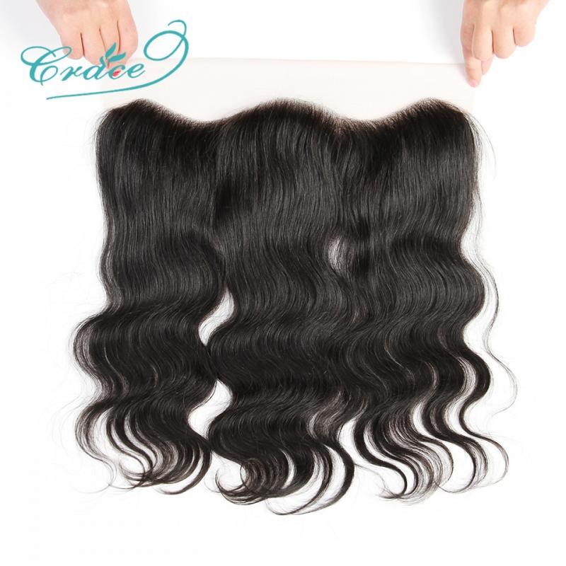 ALI GRACE Hair Brazilian Body Wave Transparent Lace Frontal 13X4 Ear To Ear Free Part 100% Remy Human Hair Lace Frontal