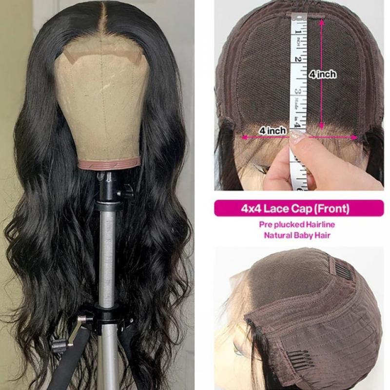 Body Wave Lace Front Wig Remy Human Hair Wig 32 Inch Brazilian Human Hair Wig 250%density Transparent Lace Frontal Wig for Woman