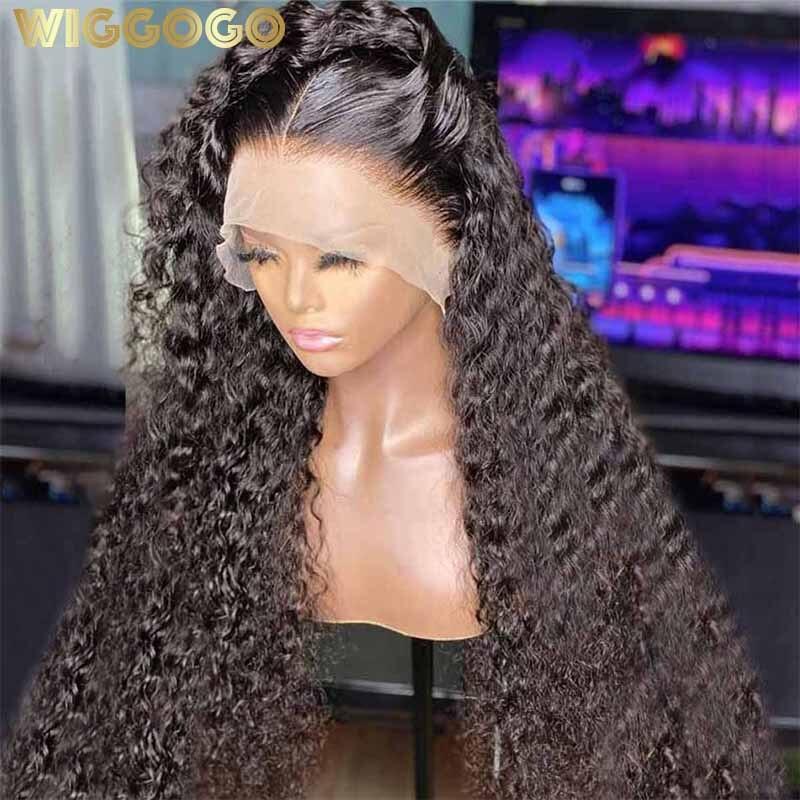 Wiggogo 13X6 Hd Lace Frontal Wig Curly Deep Wave 13X4 Lace Front Human Hair Wig Preplucked 4X4 Lace Front Closure Wigs For Women