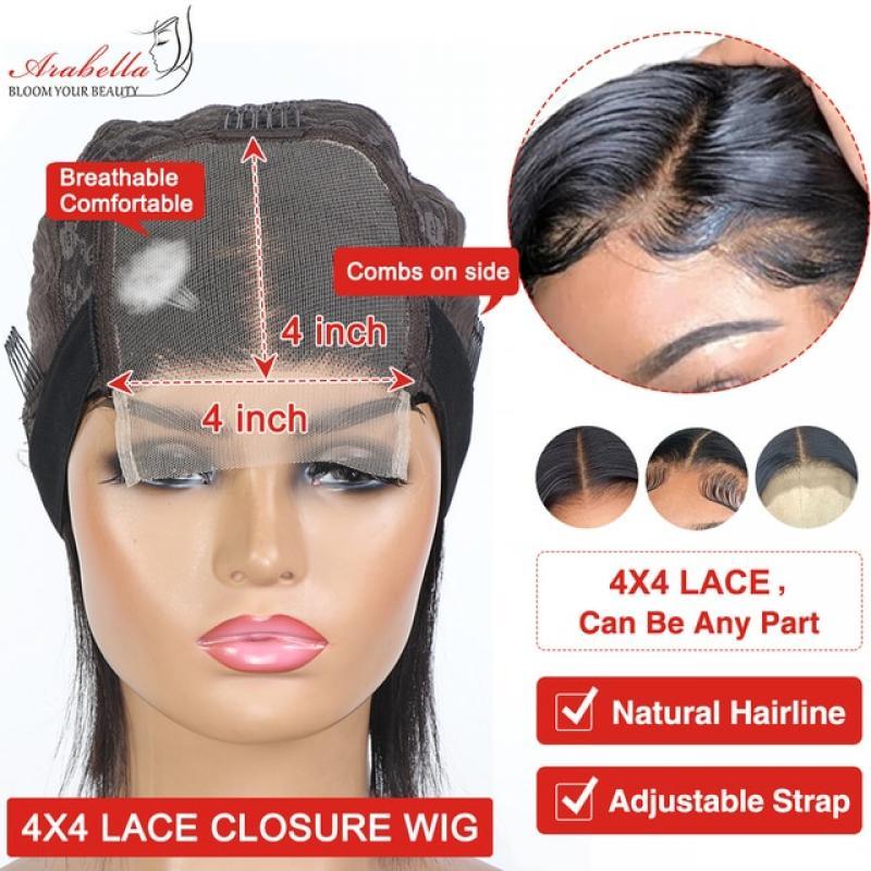 13x6 hd Lace Front Wig 100% Human Hair Wigs Arabella Remy PrePlucked Body Wave Wig 13x4 Transparent Closure Human Hair Lace Wigs
