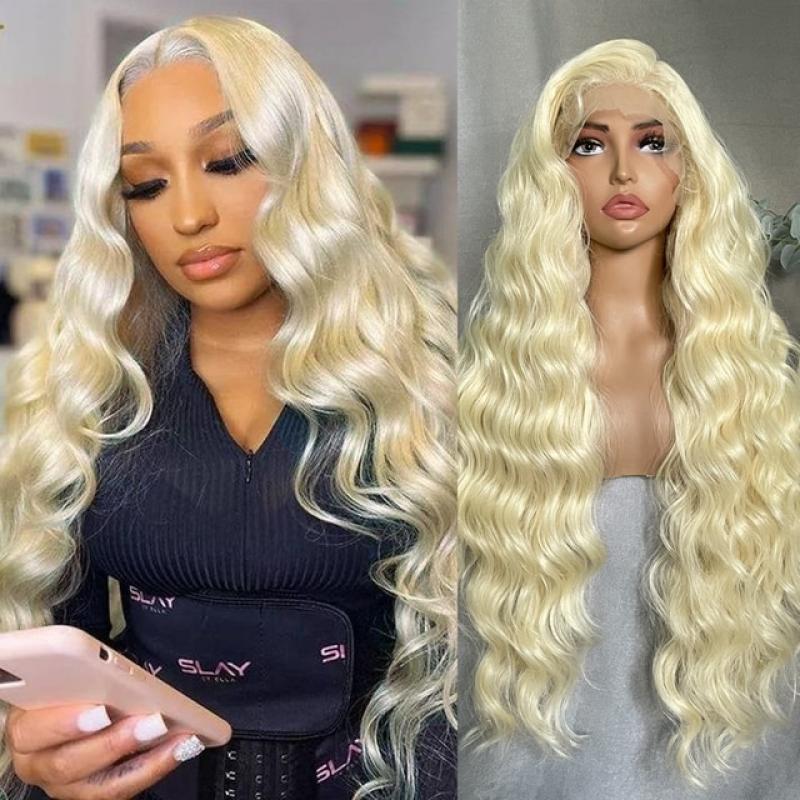 X-TRESS Lace Frontal 13x4 Synthetic Lace Front Wigs for Women Black Color Fluffy 32 Inch Long Body Wave Lace Wig with Baby Hair
