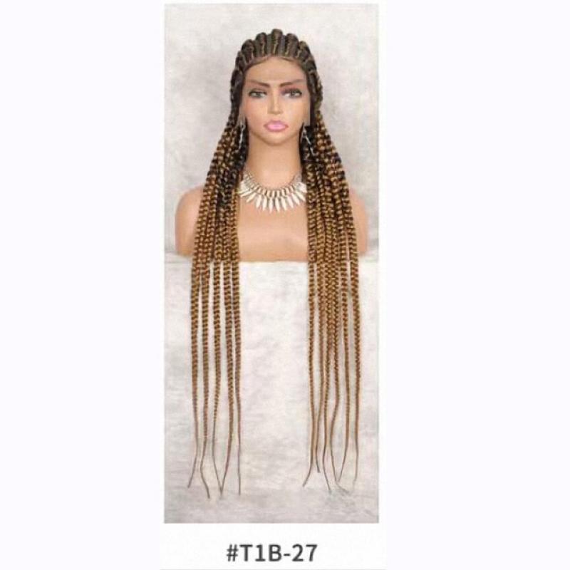 11 Braids Full Lace Front Knotless Braided Wigs Box Braid Hair Synthetic Wig With Baby Hair For Black Women