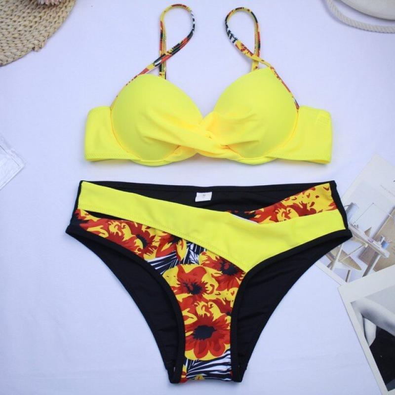 Bikini 2022 Sexy Push Up Print Patchwork Swimwear Swimsuit Women Bikinis Set Bathing Suit Beach Bikini Female Biquinis Feminino