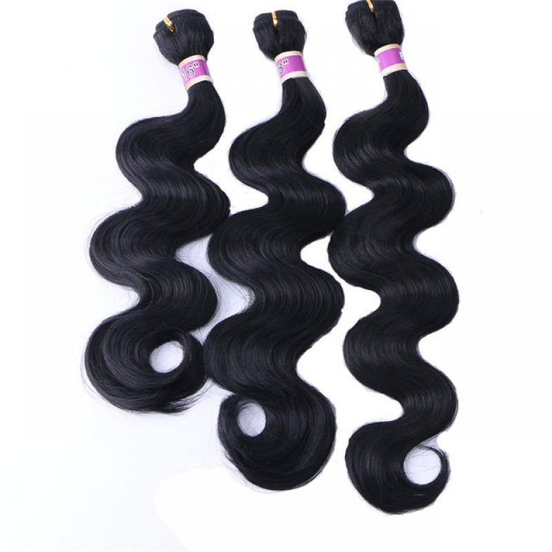 FSR Body Wave Black To Green Color Ombre hair bundles Synthetic hair Weave 16-20 Inch Available 3 bundles/Lot 210g hair Product