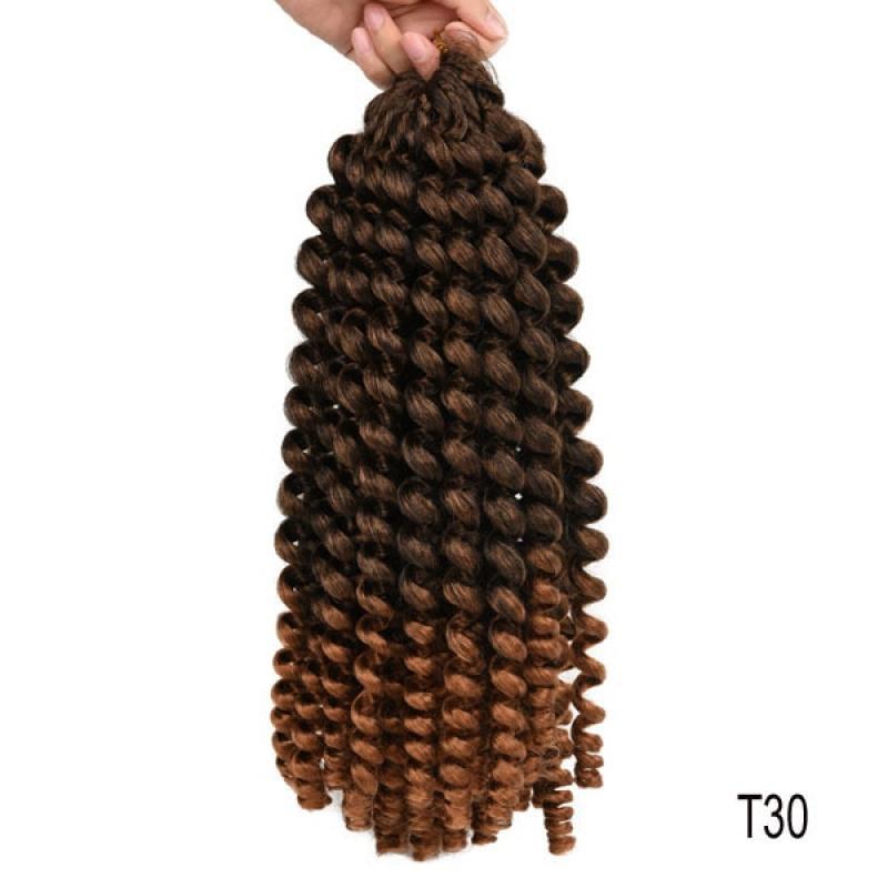 TOMO Jumpy Wand Curl Crochet Braids 8 12Inch Jamaican Bounce Curly Hair Ombre Synthetic Crochet Braiding Hair Extensions 20Roots