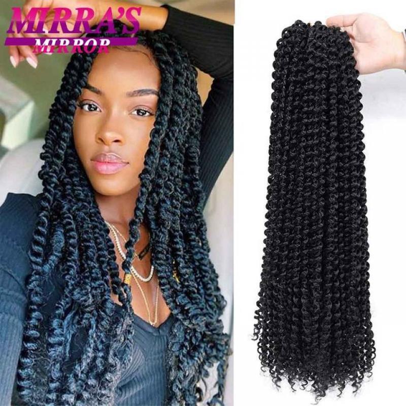 Passion Twist Hair 18/24 Inch Water Wave Crochet Passion Twist Hair Braids Synthetic Crochet Braiding Hair Extensions