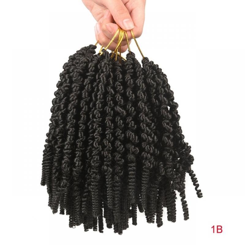 TOMO 8Inch Bomb Twist Hair Pre-Twisted Passion Twist Crochet Braids Short Curly Synthetic Spring Twist Braiding Hair Extensions