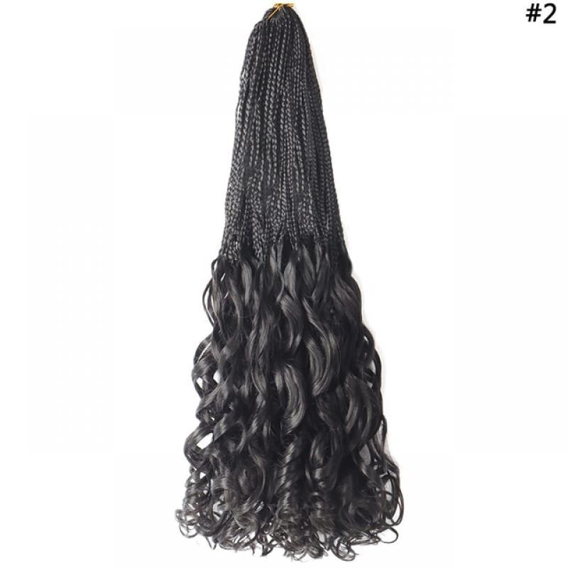 French Curl Crochet Braids With Curly Ends 18 Inch Goddess Box Braids Spanish Curls Braiding Hair Wavy Crochet Hair For Women